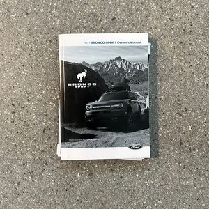 Bronco Sport 2021 Owner’s Manual